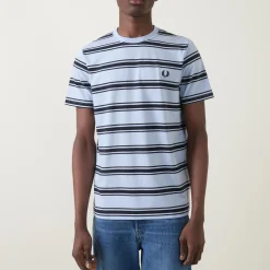 Fine Stripe Logo T-Shirt