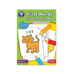 Fashion ORCHARD TOYS First Words Sticker Colouring Book