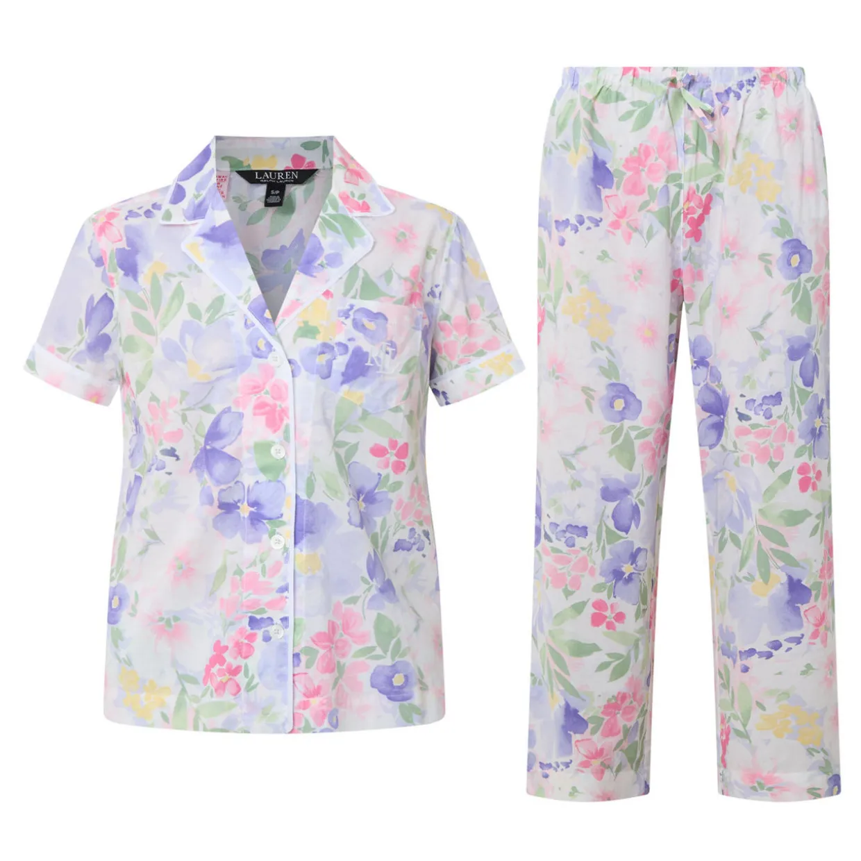 Floral Cropped Pyjama Set