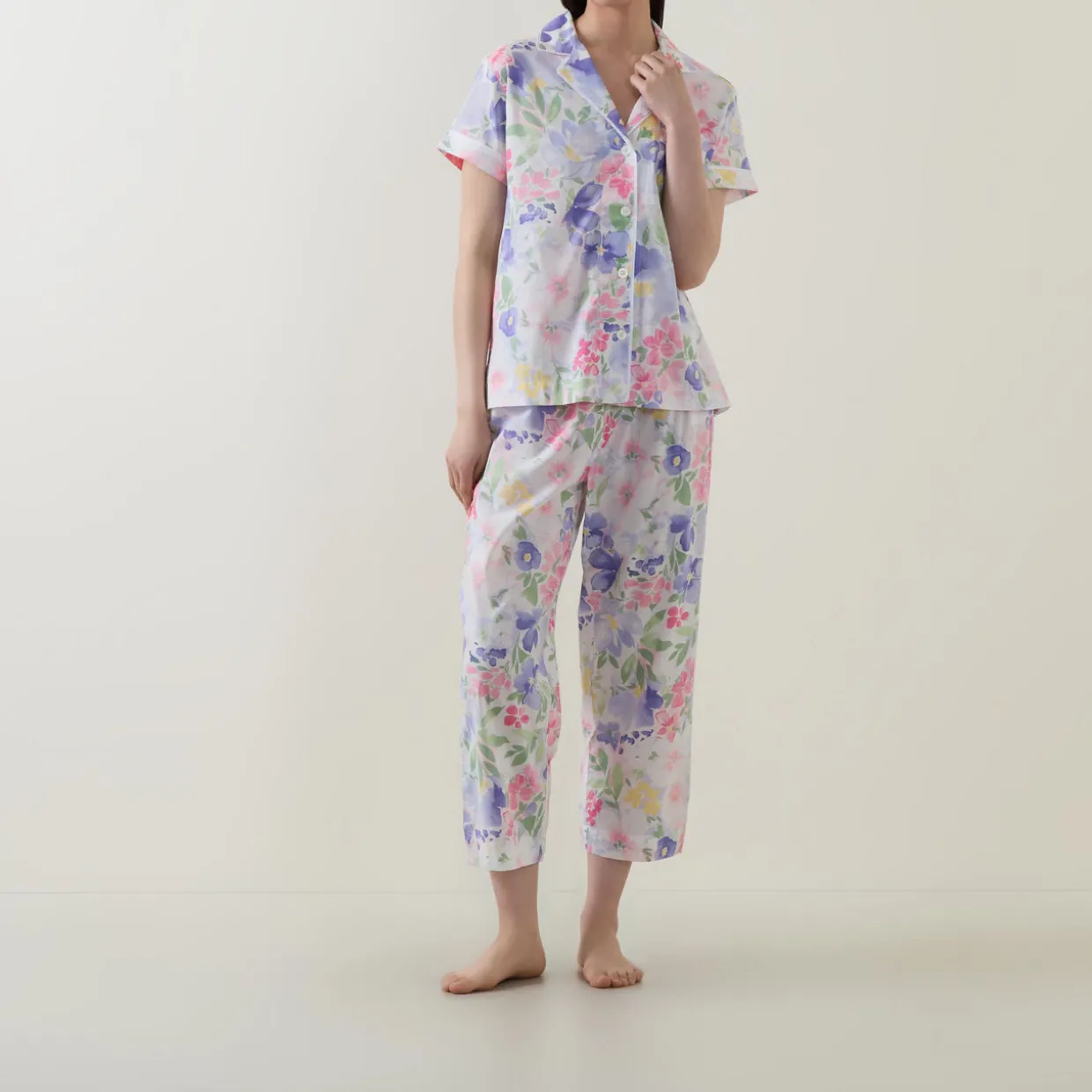 Floral Cropped Pyjama Set