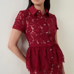 Best SELF-PORTRAIT Floral Lace Peplum Pencil Dress