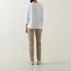 New GERRY WEBER Flower Graphic Long-Sleeved T-Shirt