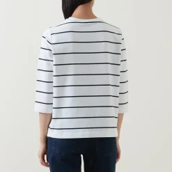 New GERRY WEBER Flower Striped Long-Sleeved T-Shirt