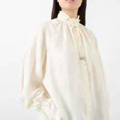 Fluid Tie-Neck Shirt