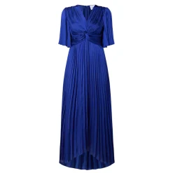 New JOSEPH RIBKOFF Flutter-Sleeve Pleated Flared Dress