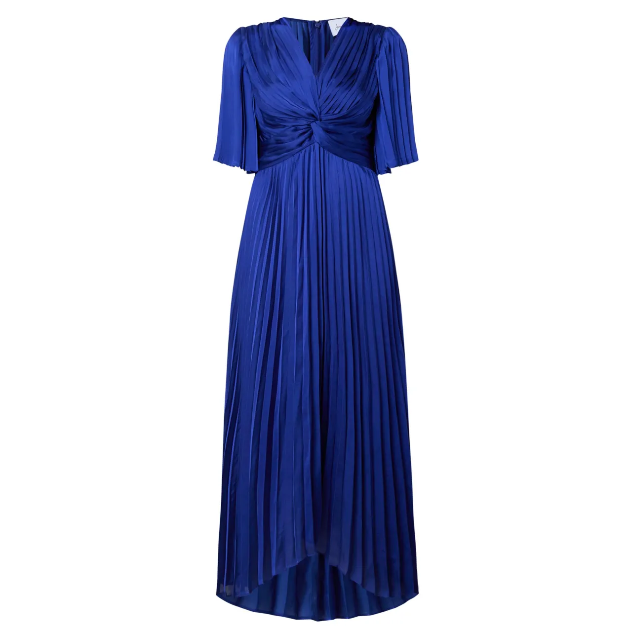 New JOSEPH RIBKOFF Flutter-Sleeve Pleated Flared Dress