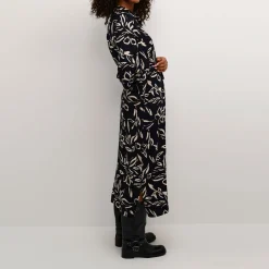 Forrest Leaf-Print Shirt Dress