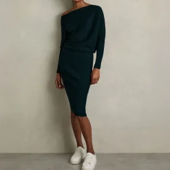 New REISS Francesca Leather Low-Top Trainers