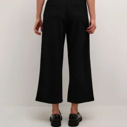 Frederikke Mid-Rise Cropped Wide-Leg Trousers