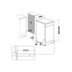 Hot INDESIT Freestanding Slimline 10 Place Dishwasher