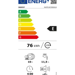 Hot INDESIT Freestanding Slimline 10 Place Dishwasher
