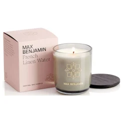Online MAX BENJAMIN French Linen Water Luxury Candle & Lid