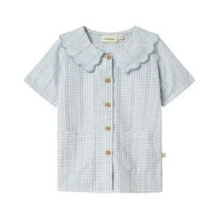 Frill Collar Check Shirt