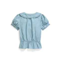 Hot POLO RALPH LAUREN Frill Peplum Polo Shirt 4-6 Years