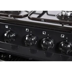Hot NORDMENDE FS 60cm Twin Cavity Natural Gas Cooker Black