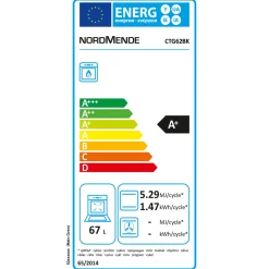 Hot NORDMENDE FS 60cm Twin Cavity Natural Gas Cooker Black
