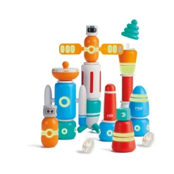 Hot FAO SCHWARZ Galaxy Glow Space Blocks Construction Set