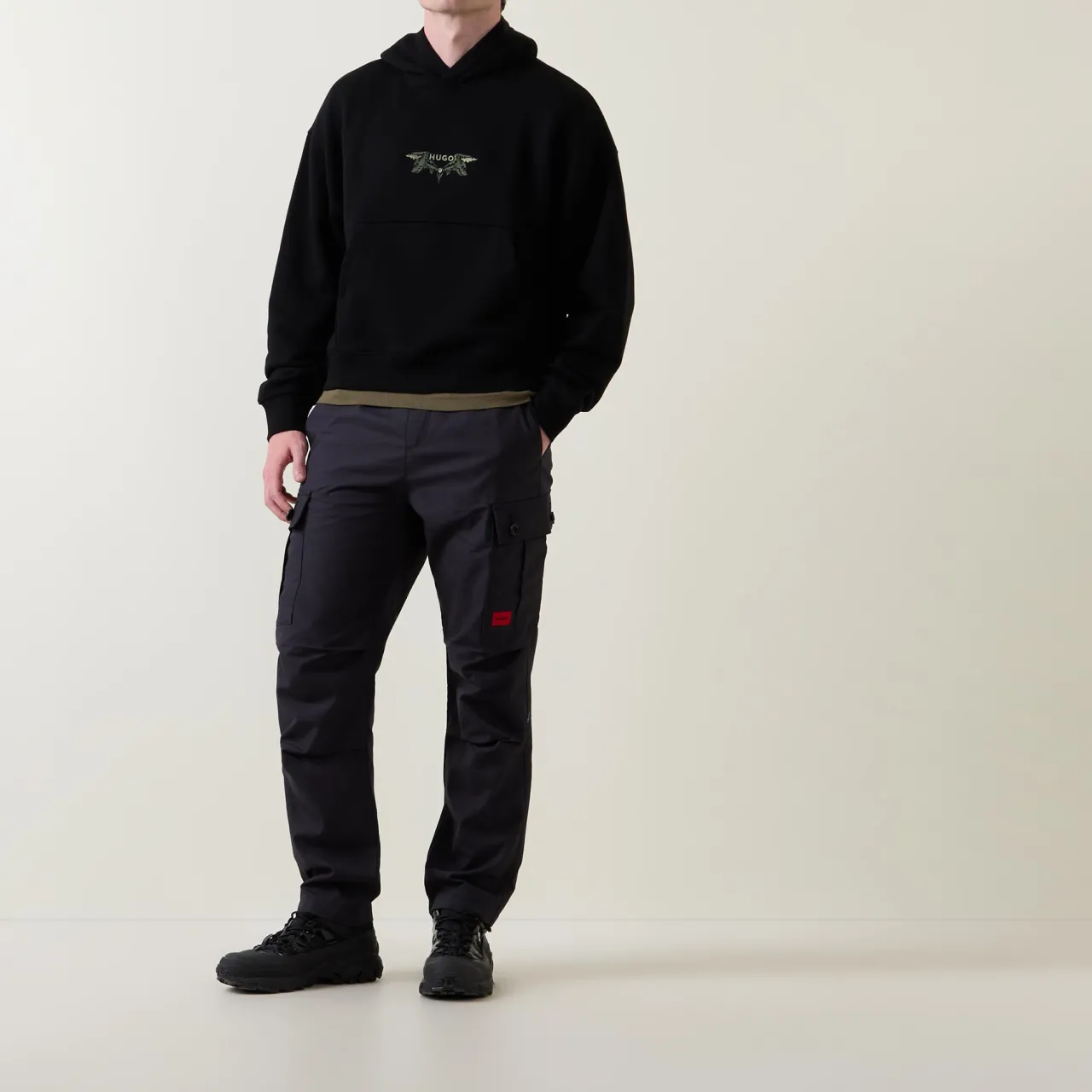 Hot HUGO Garlo Ripstop Cargo Trousers