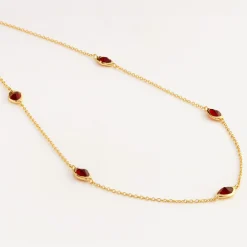 Hot JUVI DESIGNS Garnet Stepping Stone Necklace