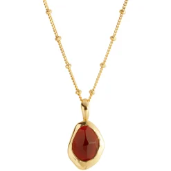 Garnet Stepping Stone Pendant Necklace