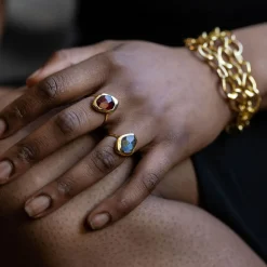 Garnet Stepping Stone Ring