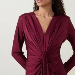 Gathered Draped Fitted Dress