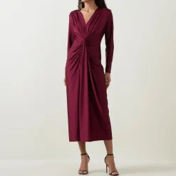 Hot JOSEPH RIBKOFF Gathered Draped Fitted Dress