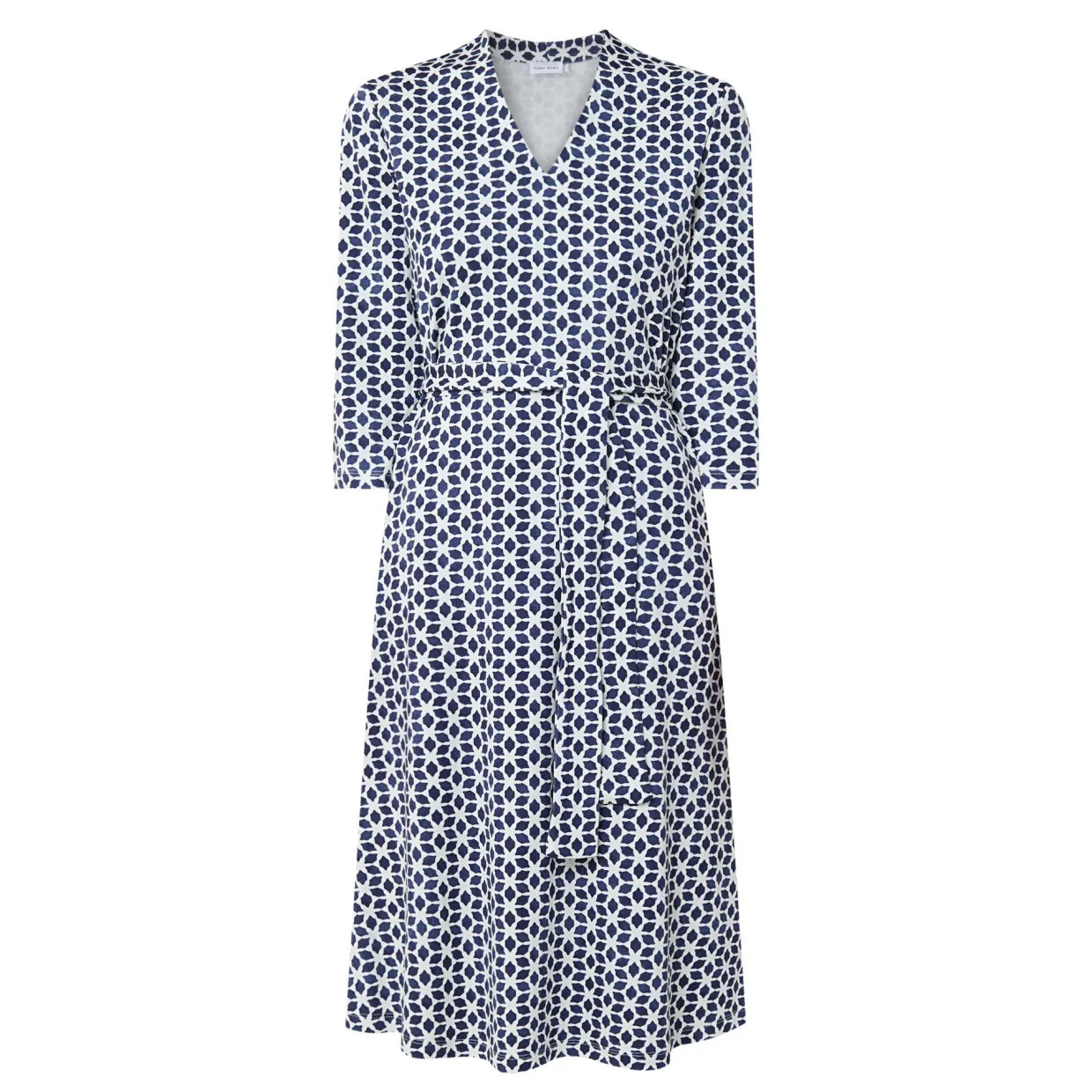 Geometric Belted Dress