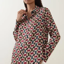Geometric Print Blouse