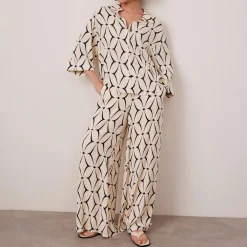 Outlet MINT VELVET Geometric Print Resort Shirt