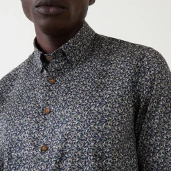 Best BUGATTI Geometric Print Shirt