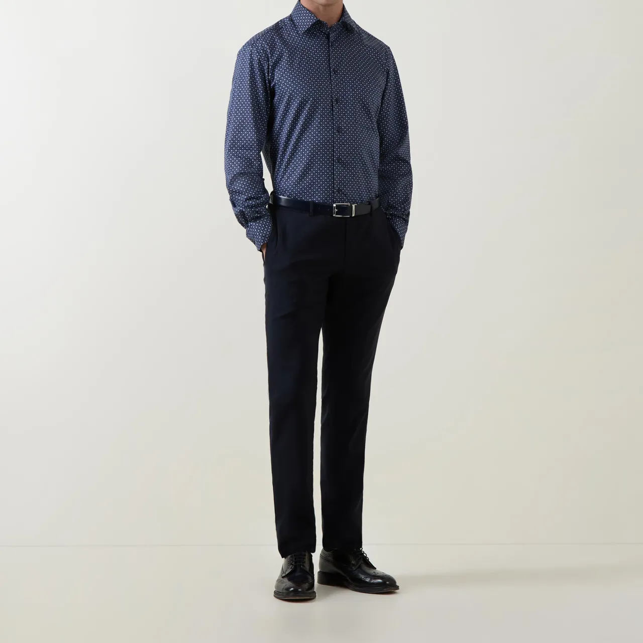 Clearance ETERNA Geometric Single Cuff Shirt