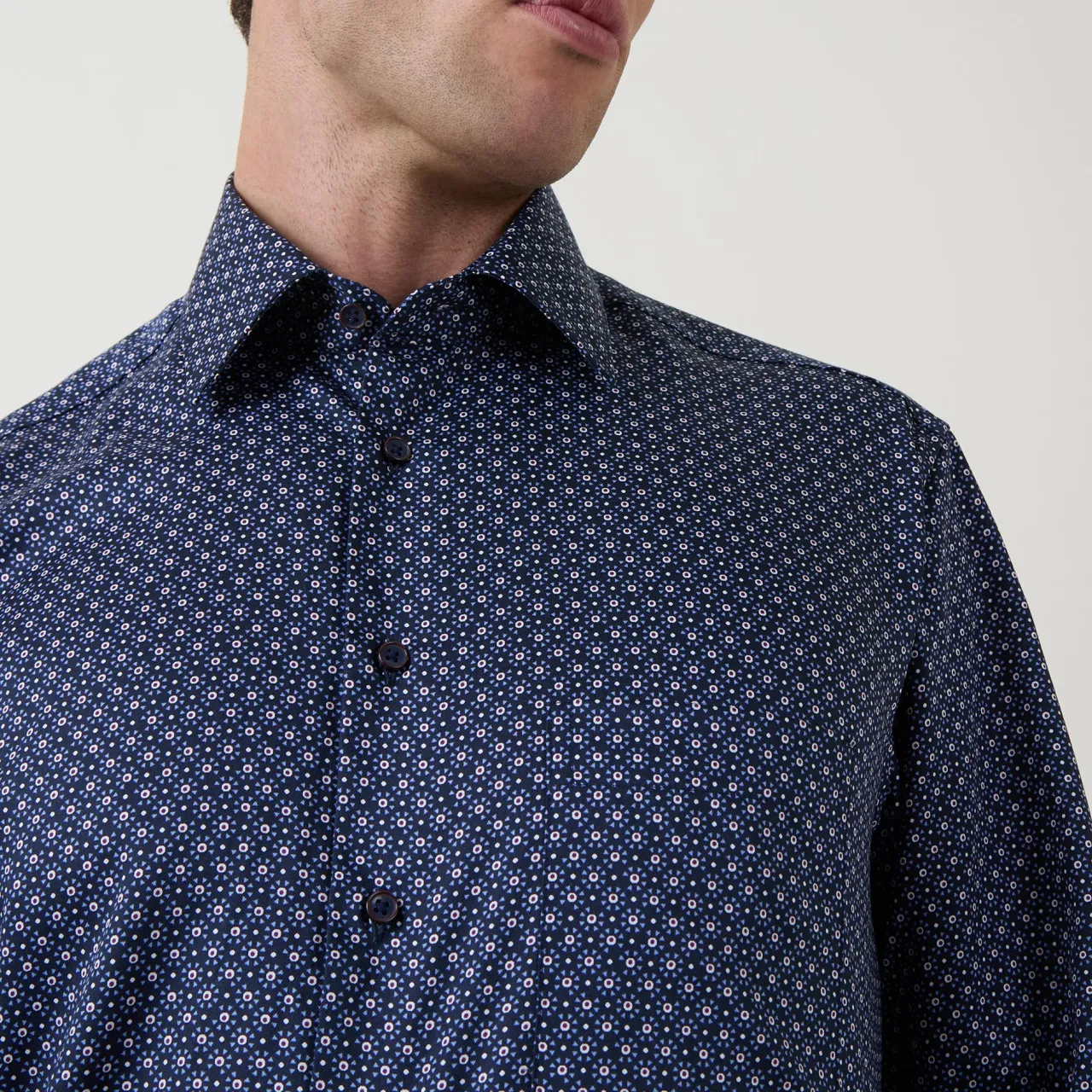 Clearance ETERNA Geometric Single Cuff Shirt