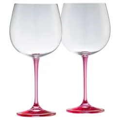 Gin & Tonic Set of Two Glasses - Pink