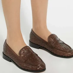 Ginello Woven Penny Loafers