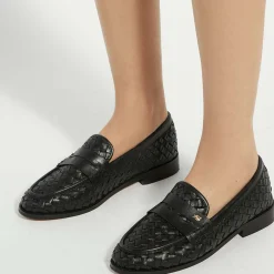 Ginello Woven Penny Loafers