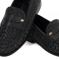 Ginello Woven Penny Loafers