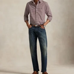 Hot POLO RALPH LAUREN Gingham Check Stretch Shirt