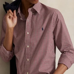 Hot POLO RALPH LAUREN Gingham Check Stretch Shirt