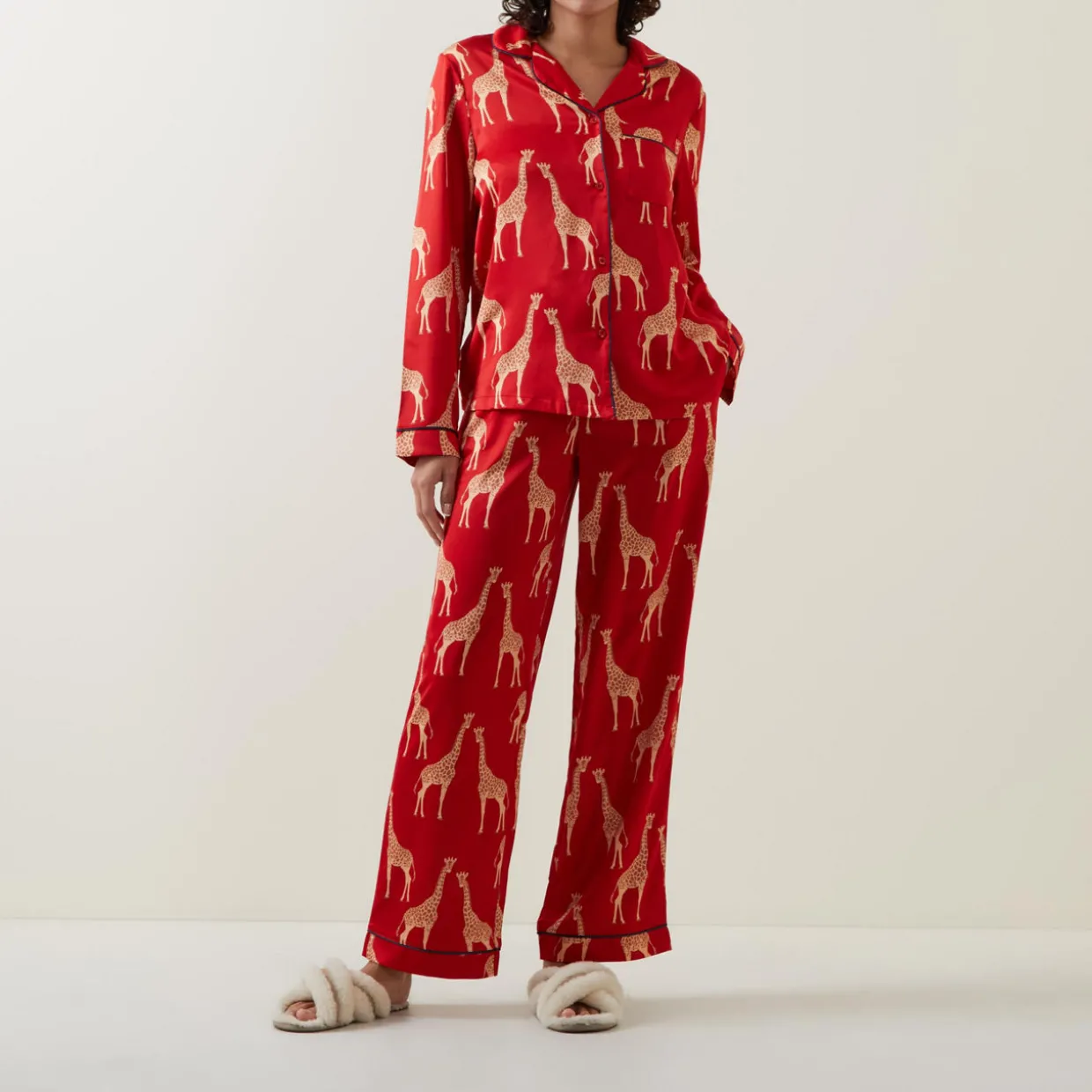 Giraffe Satin Pyjama Set