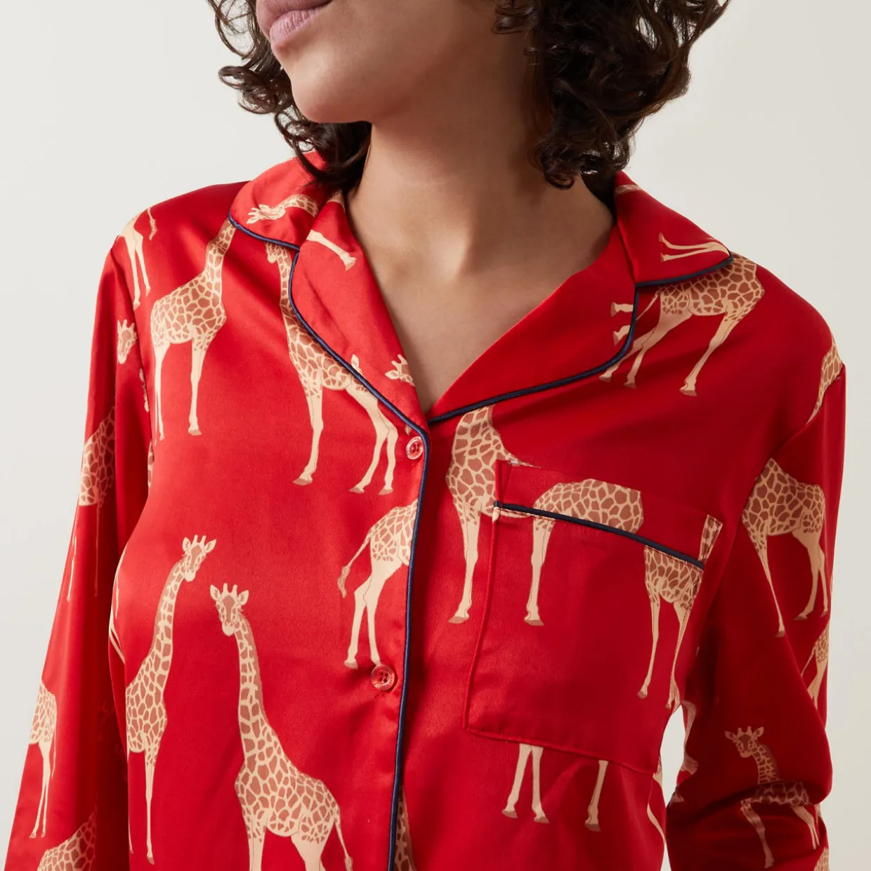 Giraffe Satin Pyjama Set