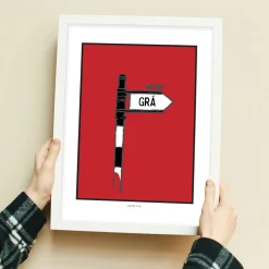 Gra Irish Roadsign Framed Print