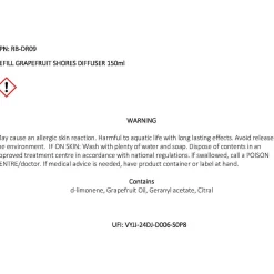 Grapefruit Shores 150ml Diffuser Refill