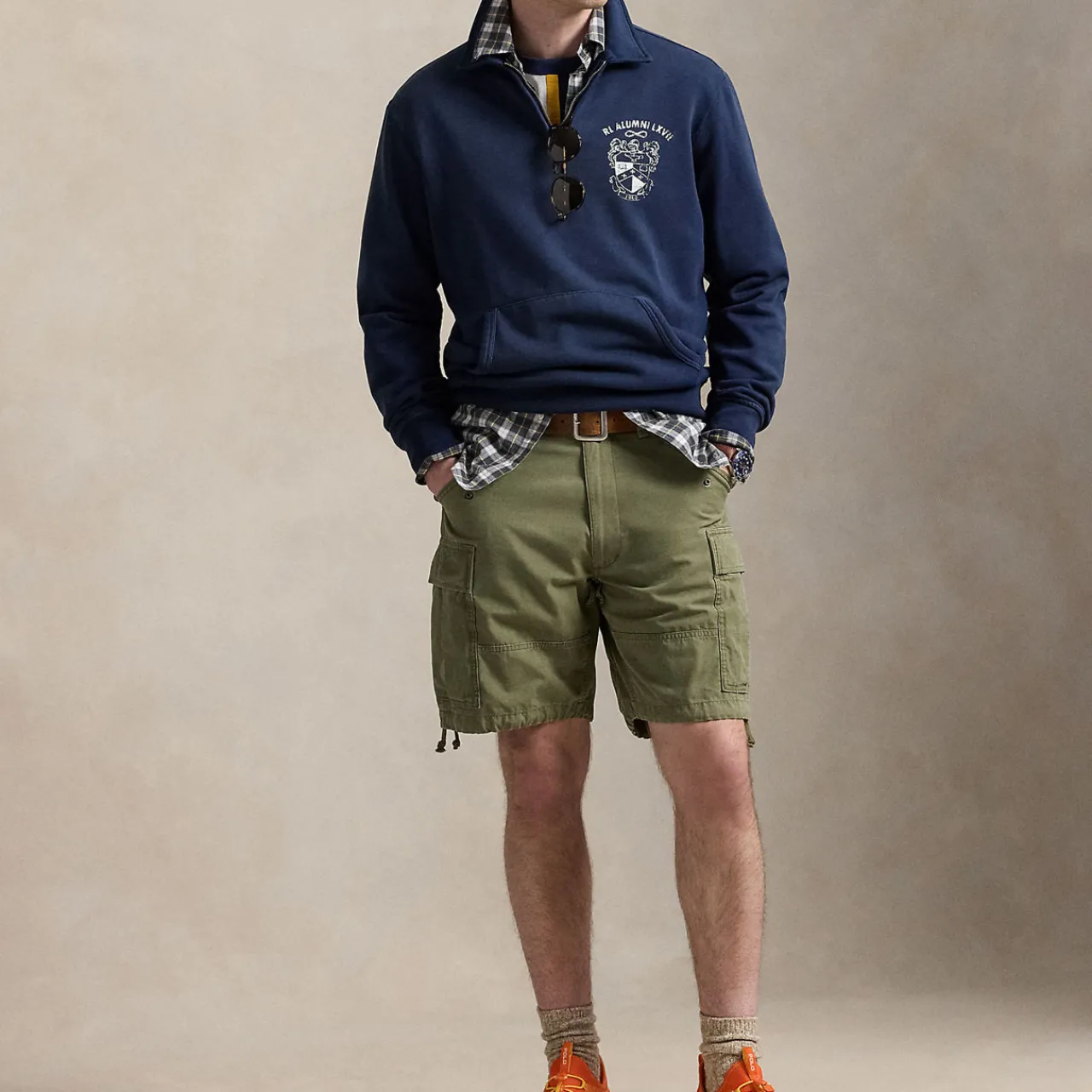 Hot POLO RALPH LAUREN Graphic Quarter-Zip Fleece Sweatshirt