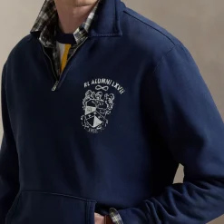 Hot POLO RALPH LAUREN Graphic Quarter-Zip Fleece Sweatshirt