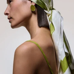 Discount JIGSAW Green Jasper Disc Earring