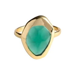 Green Tourmaline Stepping Stone Ring