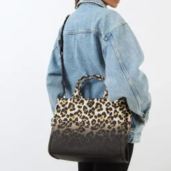 Hadlee Leopard Medium Tote Bag