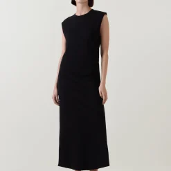 Discount SELECTED FEMME Haley Side Slit Flared Dress