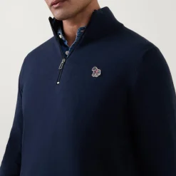 Hot PS PAUL SMITH Half-Zip Zebra Sweater